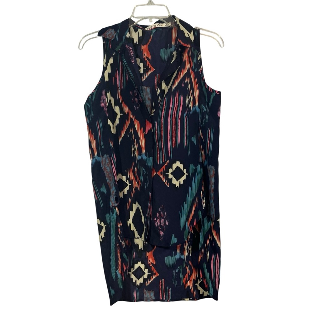 Colorful Sleeveless Geometric Print Top